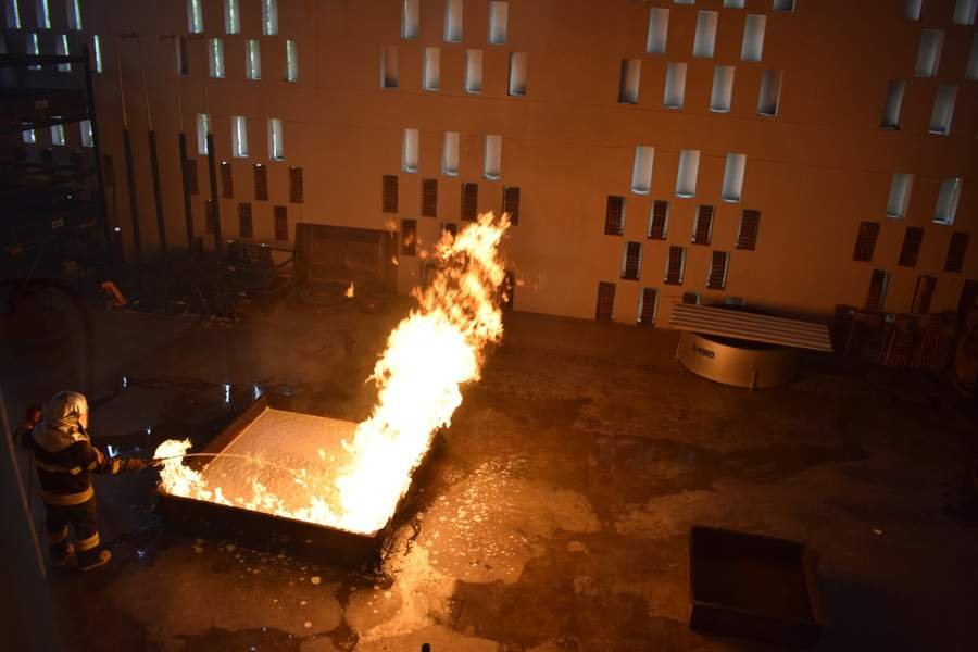 Firefighter suppression training